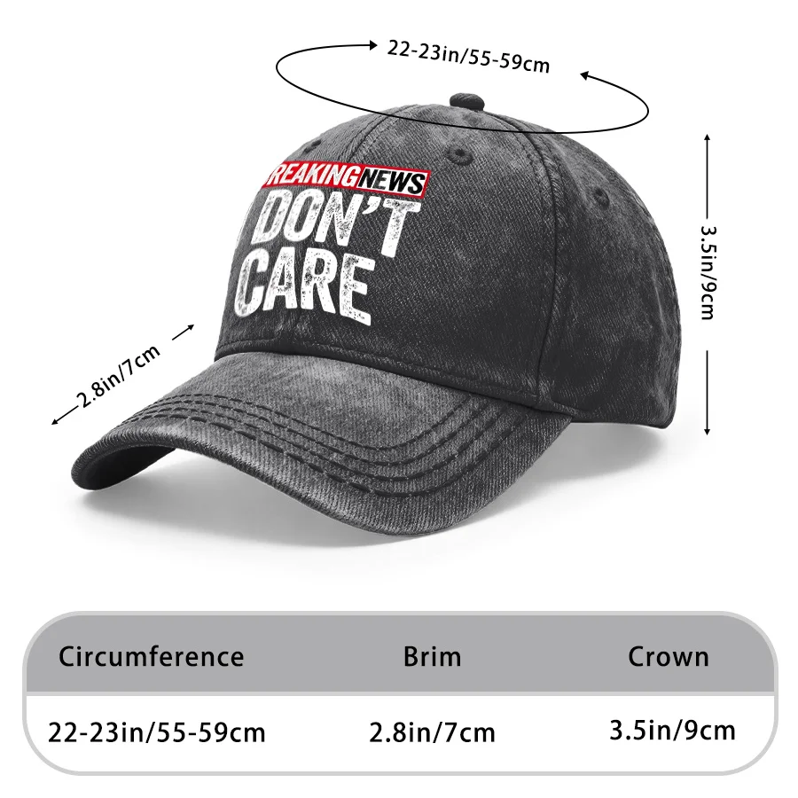 1-Piece Unisex Washed Baseball Cap with 