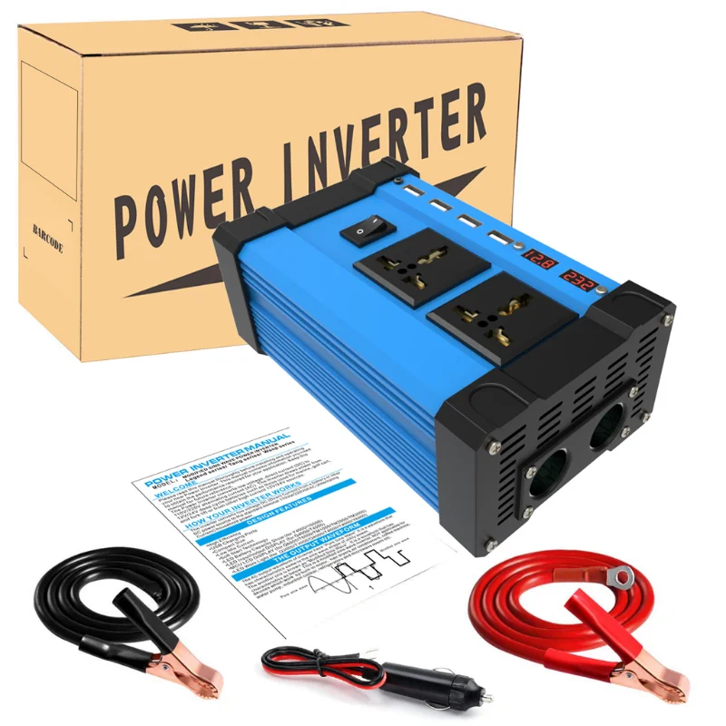 Imagem -06 - Inversor de Potência do Carro Carregador dc 12v para ac 220v 110v Conversor de Onda Senoidal Interfaces Transformador de Tensão Adaptador com Usb 4000w