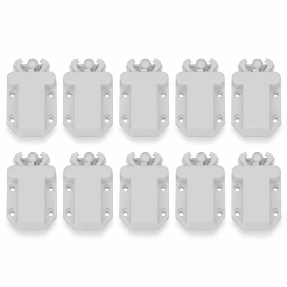 

10pcs Strong White Cabinet Door Rebounder Beetle Shape Touch Release Cupboard Touch Release Latches Earthquake Cabinet Home