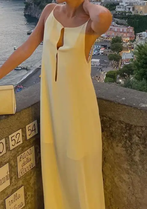

Women's Dress Elegant and Sophisticated Camisole Long Dress Gorgeous Socialite Style Casual and Comfortable Dress