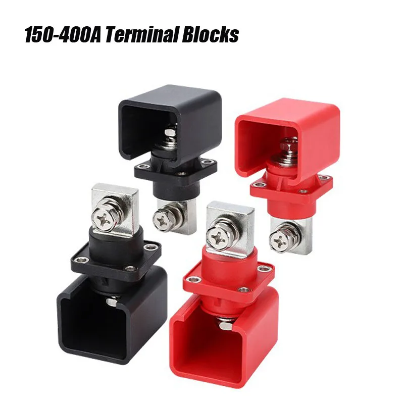 400A Battery Power Terminal New Energy Storage Inverter RV Lithium Batter Connector 120-300A Square Through Wall Terminal Block