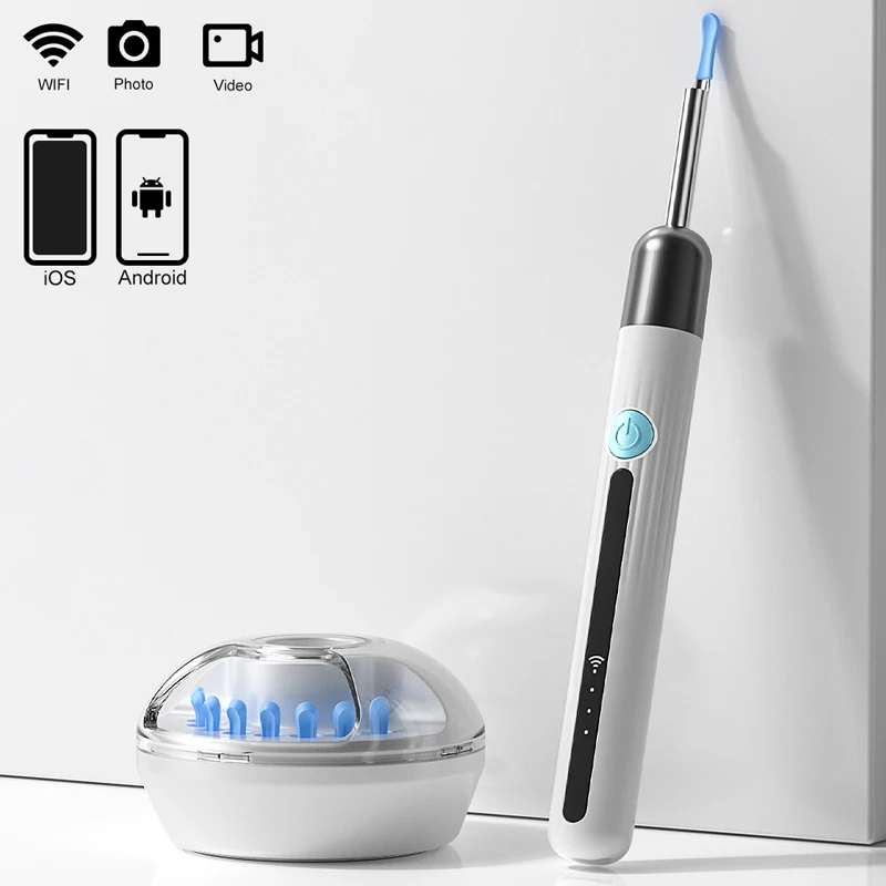 

Visual Wireless 4.2mm Otoscope Endoscope Camera 1080P for iOS/Android Ear Scope Ear Picker with Ear Wax Removal Cleaning Tools