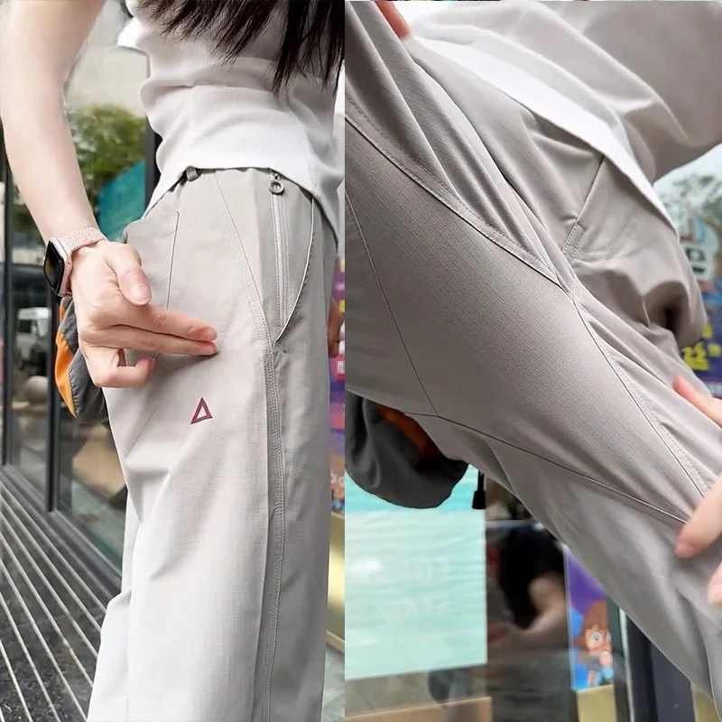 

Summer New Loose Cone Casual Pants ey Workwear Trousers for Men And Women Triangular White Label American Sle Loose Fit