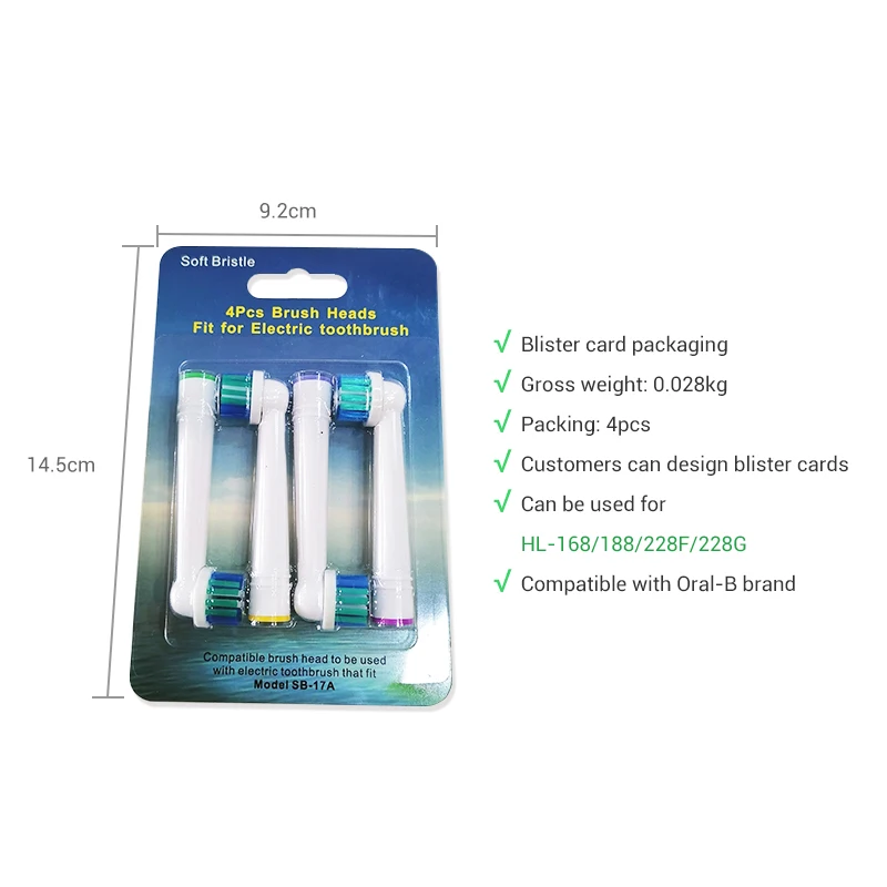 Wholesale 4pcs HL-118A Electric Toothbrushes Heads Replacement Brush Head Suitable For Adults And Kids