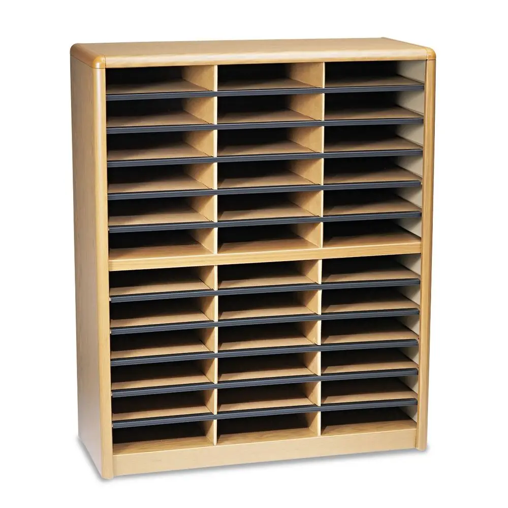 

Products 7121MO Value Sorter Literature Organizer, 36 Compartment, Medium Oak