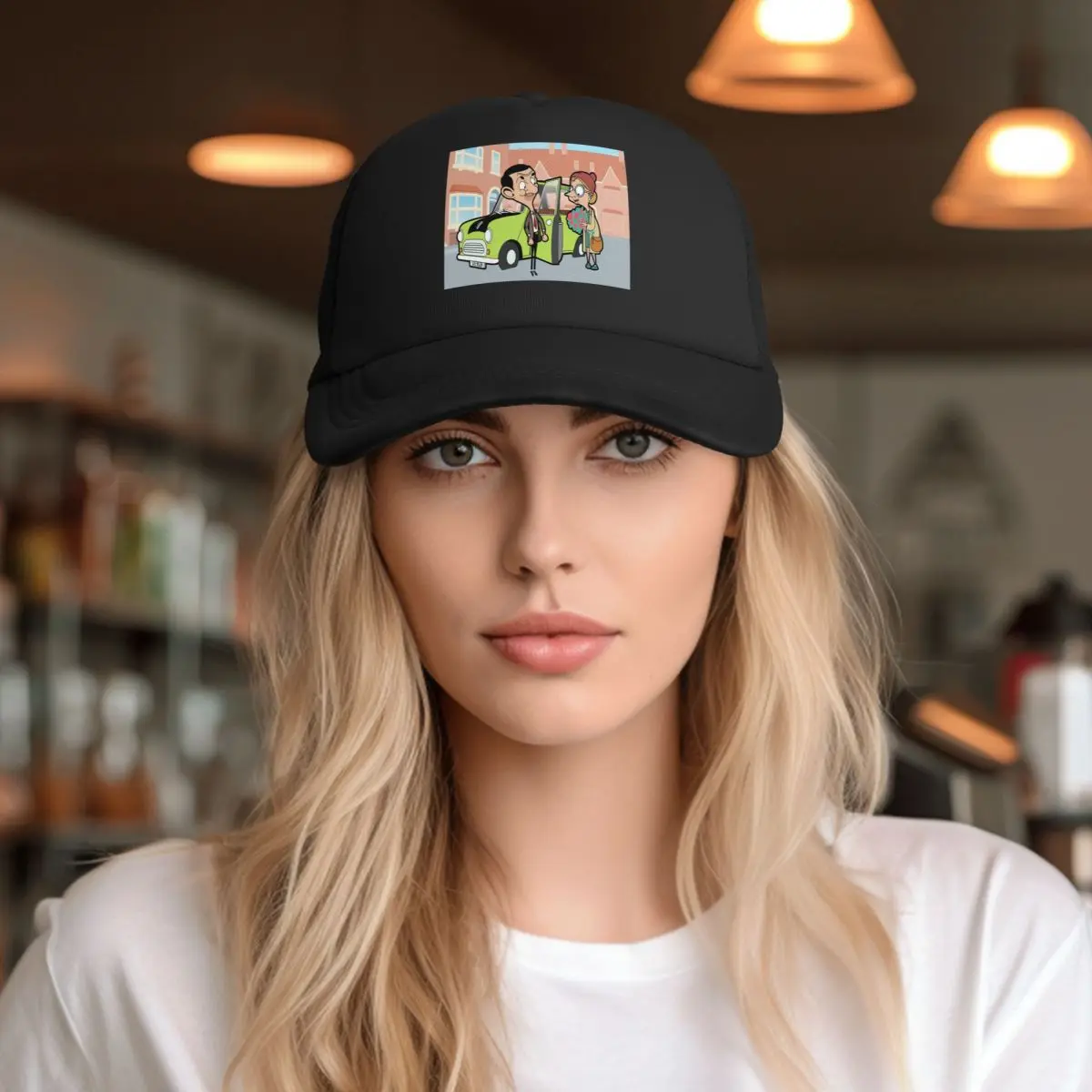 قبعات بيسبول شبكية من Mr Bean Snapback قبعات بيسبول عصرية قابلة للتنفس كاجوال للاستخدام الخارجي للجنسين