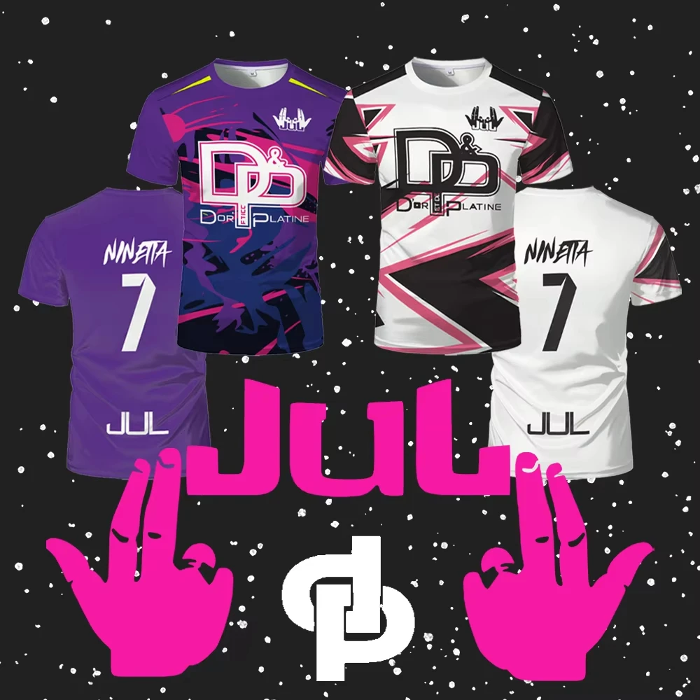Men T-shirt Maillo Jul Fan 3D Print Sports Quick-dry Breathable Outdoor Football Jersey Parent-child Short Sleeve Clothing Tops