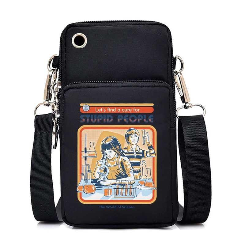 Satan Demon Mobile Phone Bags for Women Horror Devil Retro Shoulder Bag Horror Cartoon Purse Harajuku Female Halloween Handbags