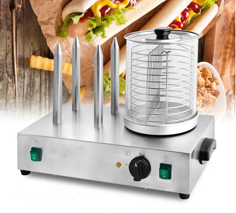 

Electric HotDog Warmer Steamer 110V Hotdog Machine Commercial Sausage Bun Warmer