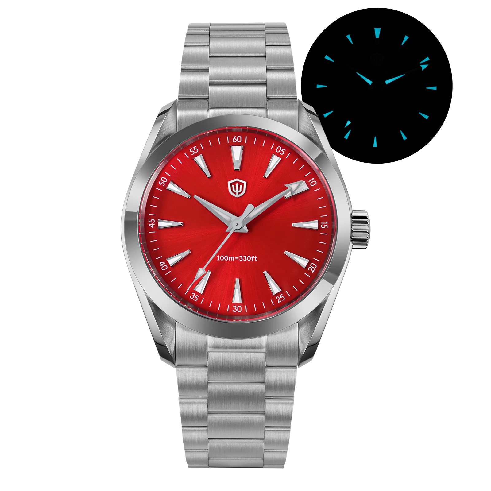 Watchdives WD0006 Uhr VH31 Sweep Zweites Uhrwerk Saphirglas BGW9 Leuchtend 10Bar Wasserdicht 38mm Vintage Uhren