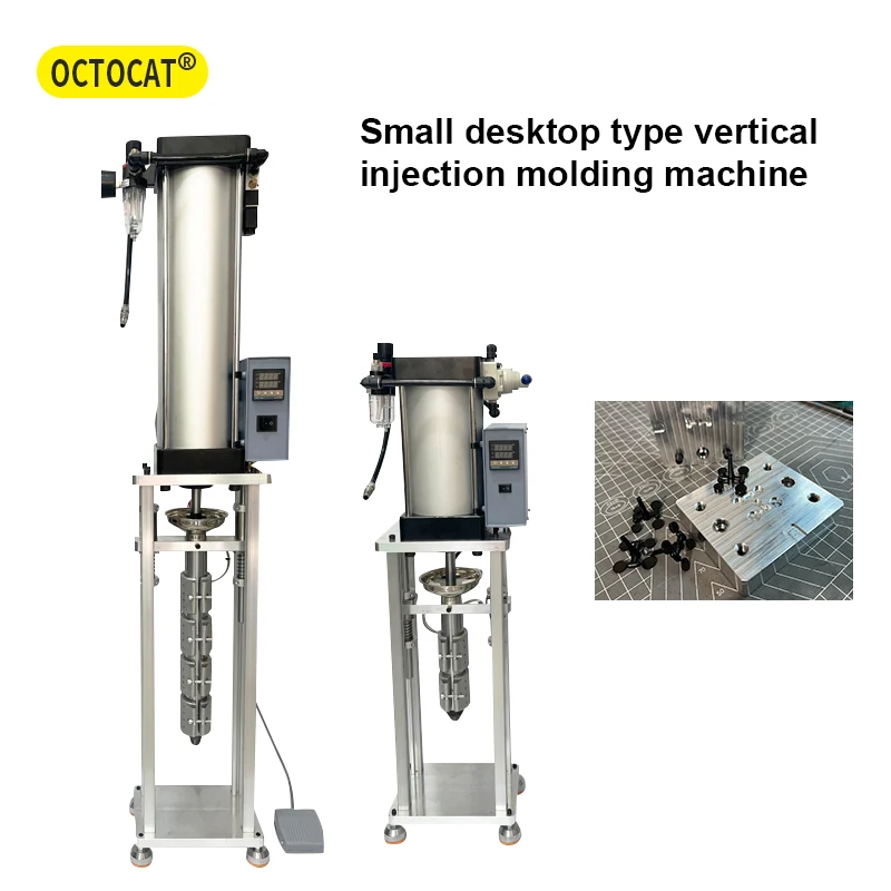Máquina de moldagem por injeção vertical, 220v/110v 50g, polímero de mesa, máquina de moldagem por injeção de plástico, abs