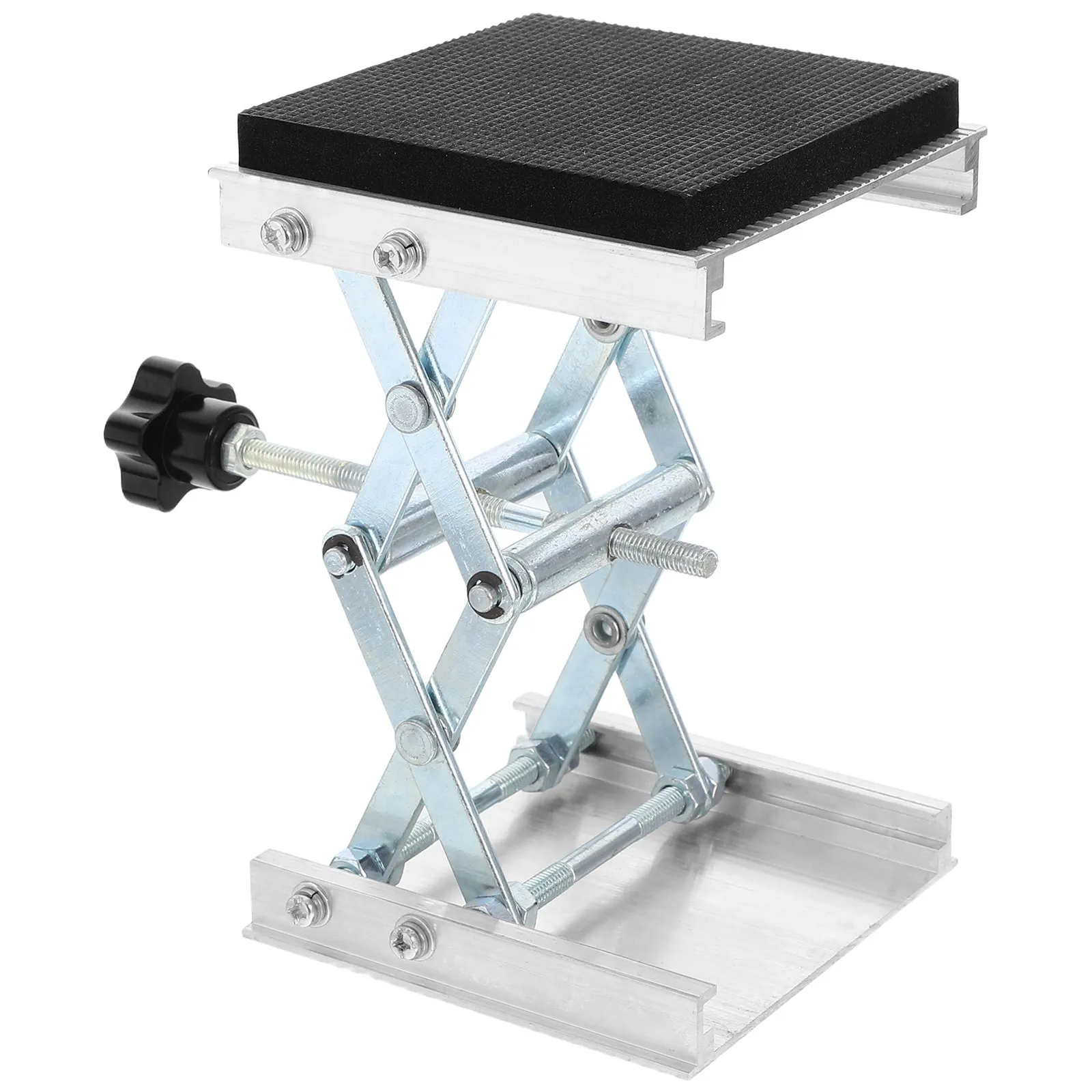 Laboratory Scissor Lift Table 4X4 Inch Stainless Steel Platform 60-155Mm Height 5Kg Load For Lab Equipment Lifting Support Rack