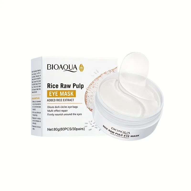 Eye Mask Pairs of Rice Milk Moisturizing Eliminates Dark Circles Eye Bags Wrinkles Tightens The Skin Suitable for All Symptoms