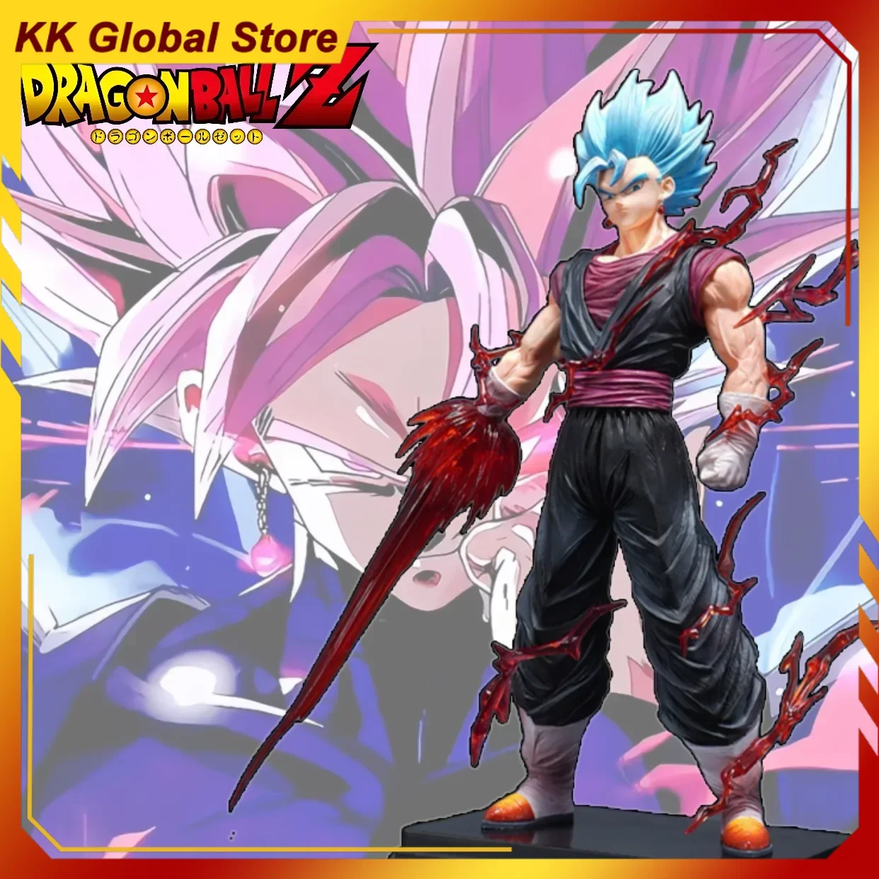 

32cm Dragon Ball Vegetto Anime Figure Peripheral PVC Model Statue Replaceable Header Desktop Decoration Ornaments Kids Gift Toys