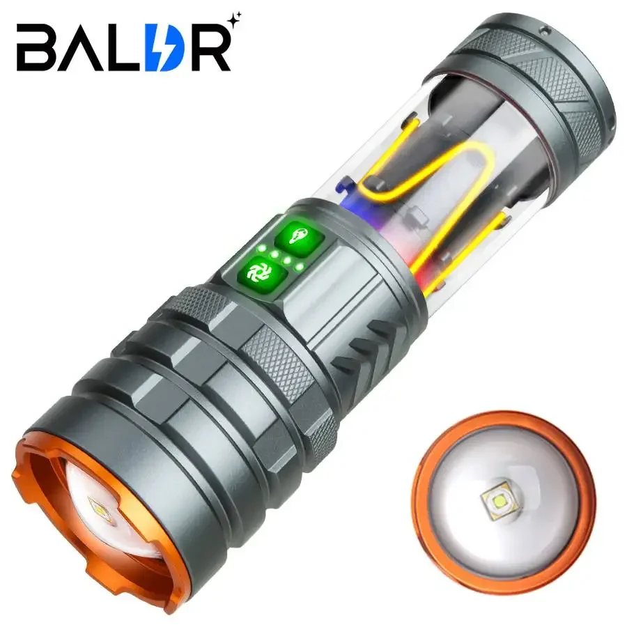 High-power LED mini flashlight endurance durable waterproof outdoor lamp with COB side lamp self-defense lamp 11 mode flashlight