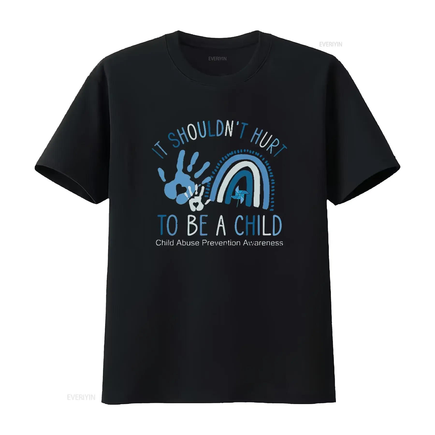 Womens It Shouldn t Hurt To Be A Child Abuse Prevention Awareness  Shirt vintage Washed homme streetwear Casual graphic