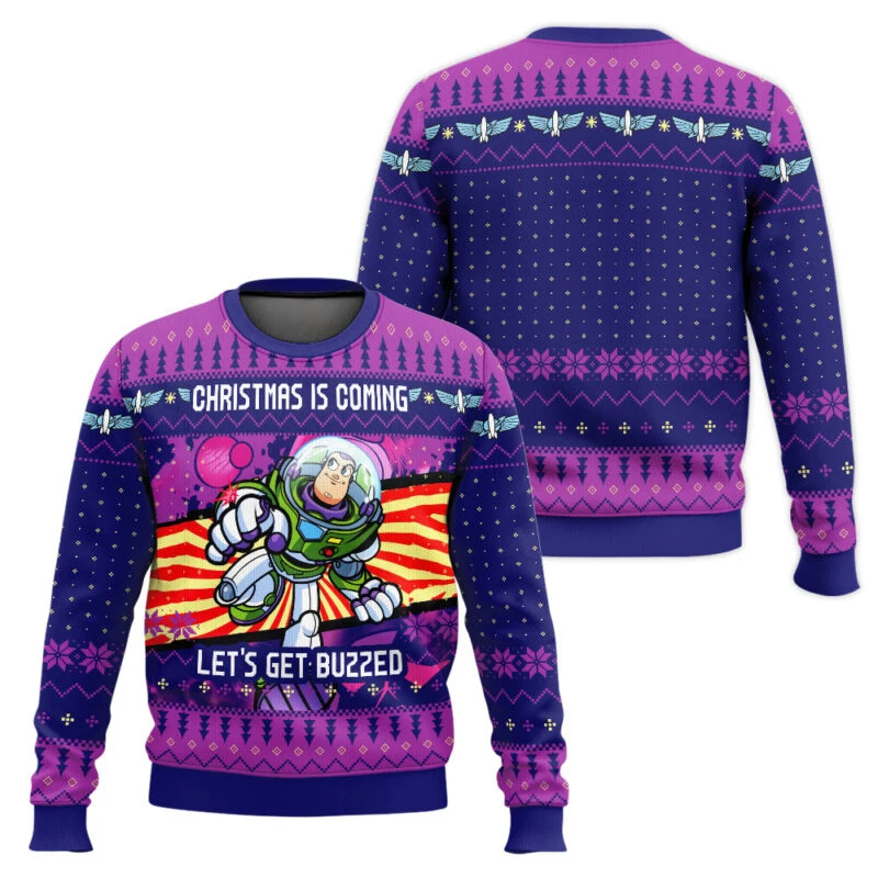 

Toy Story Let Get Buzz Ugly Christmas Sweater Funny Holiday Party Pullover Plus Size Sweater for Men Women Xmas Gift 2026