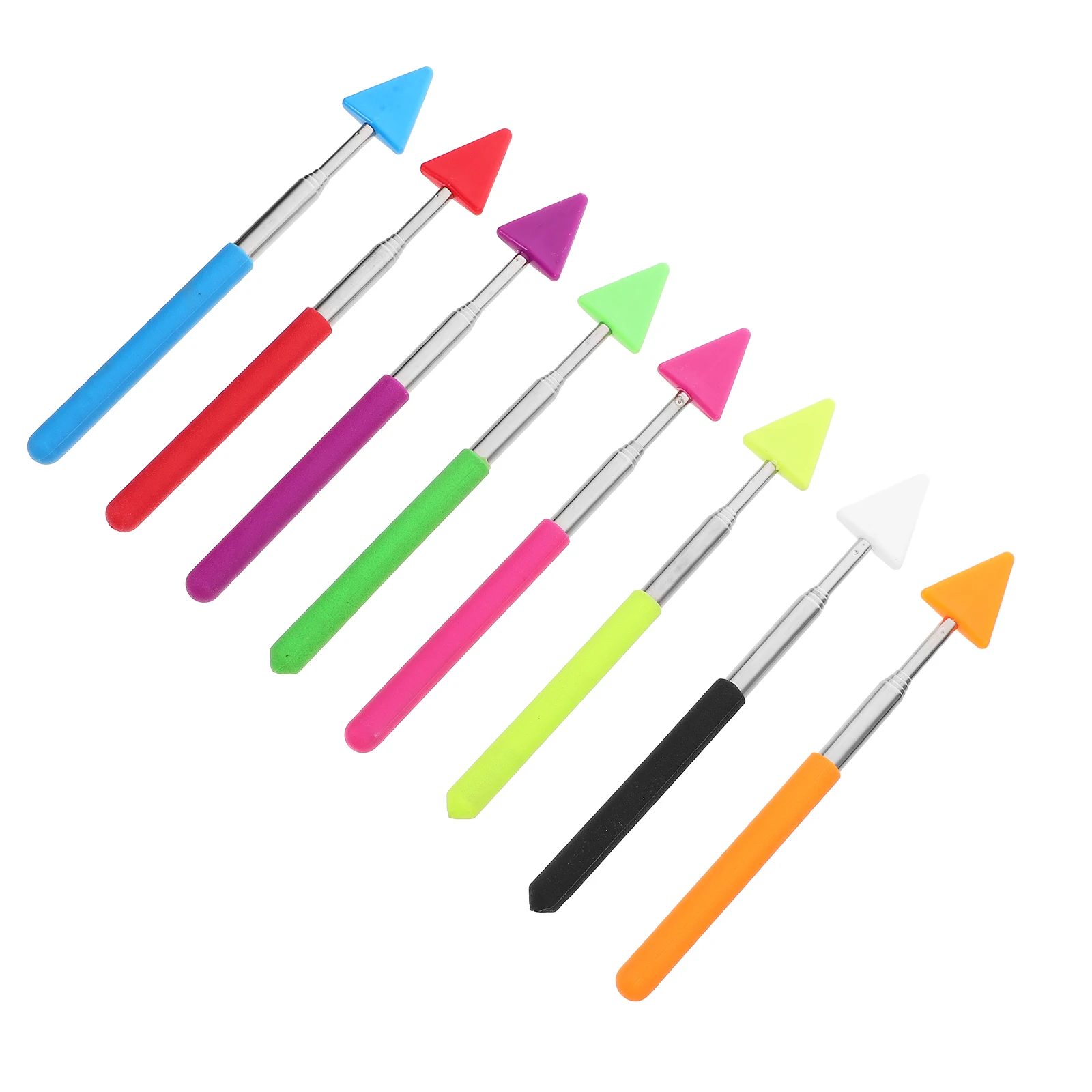 8pcs Teaching Extendable Pointer Stick Blackboard Pointing Rod Classroom Presentation Demo Tool