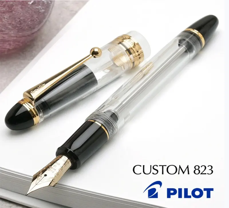 

Ручка Pilot CUSTOM 823 с пером из 14-каратного золота F/M, поршневой заправкой, роскошная японская ручка из смолы, модель FKK-3MRP