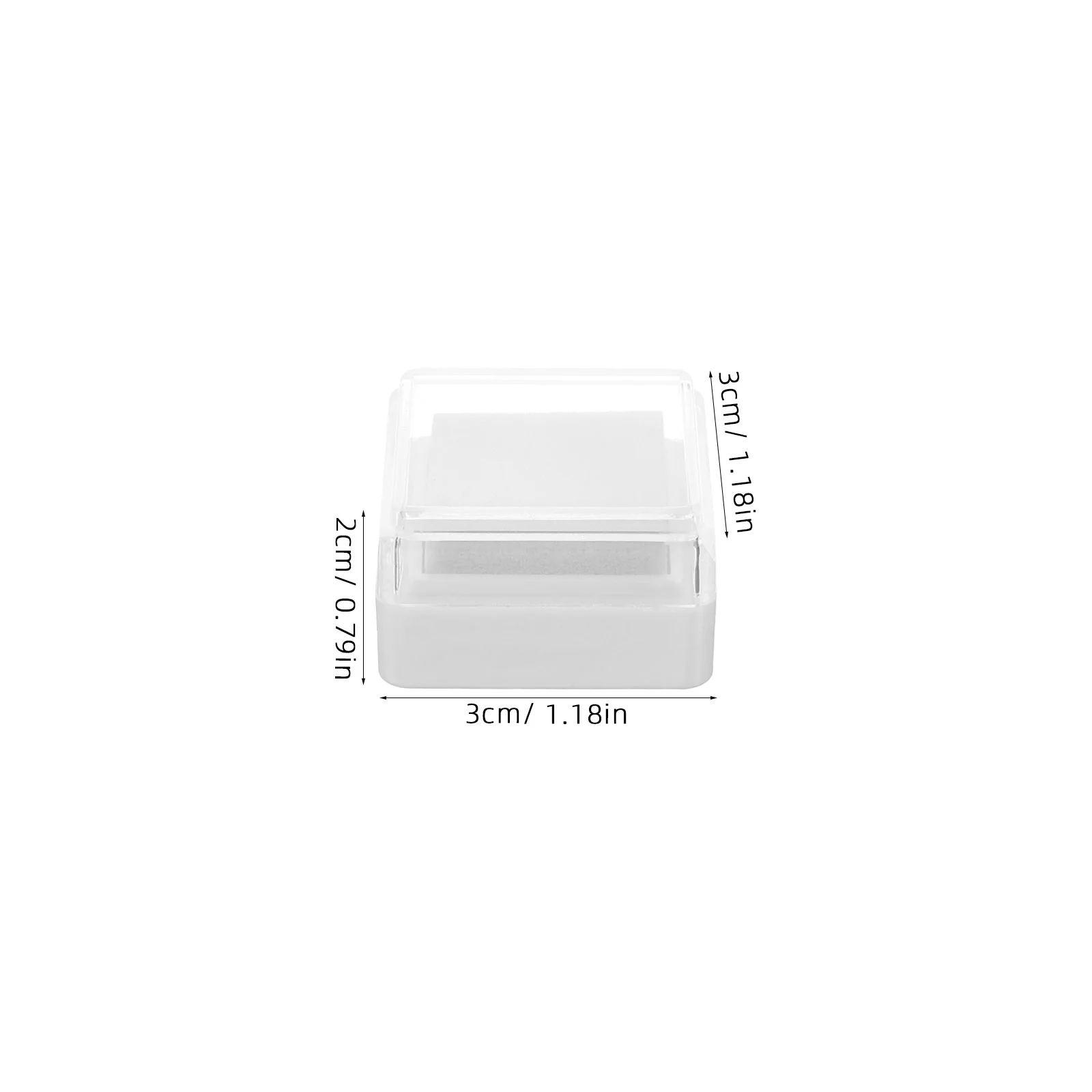 Tinta Pad Stamp Blank Pads para artesanato DIY, impressões digitais, escritório plástico, 5 pcs