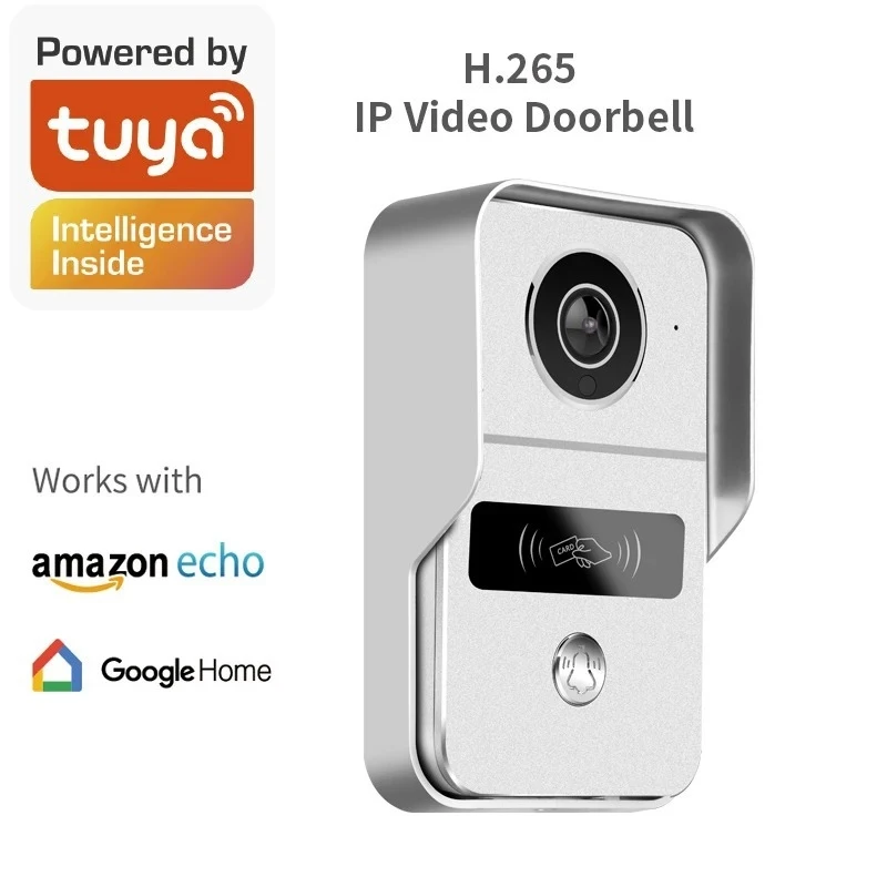 

Видеодомофон GraffitiWIFI с камерой высокого разрешения для домашнего использования, с управлением через мобильное приложение, удаленным домофоном и функцией считывания карт.