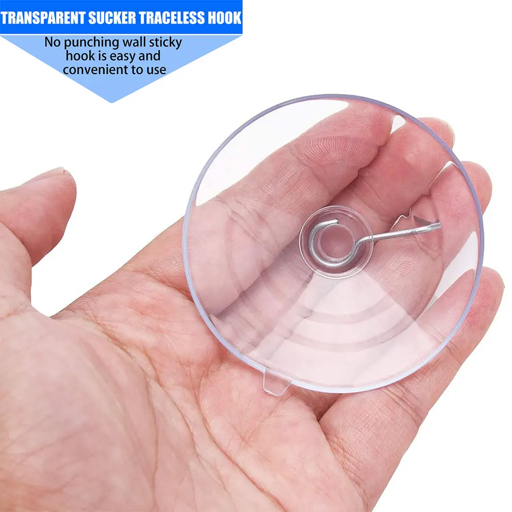 

8pcs Suction Cup Strong Traceless Multi Purpose Reusable Hanging Hooks For Bathroom Kitchen Shower Towel Glass Metal Surfaces