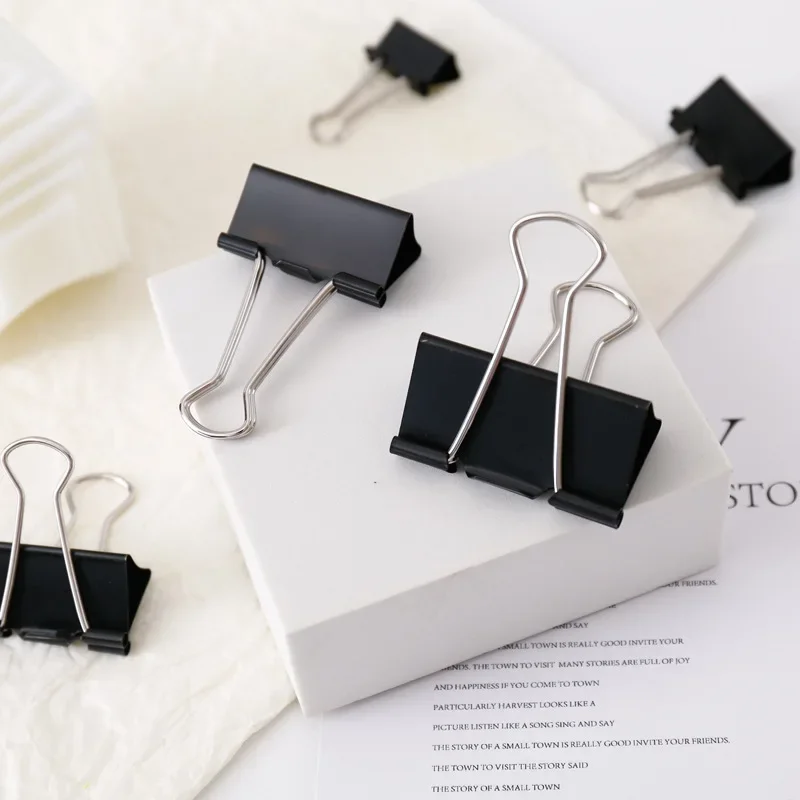 12 قطعة/المجموعة كبيرة المعادن الموثق كليب 32 مللي متر/41 مللي متر/51 مللي متر ملاحظات رسالة ورقة كليب مكتب لوازم مكتبية ملزمة تأمين