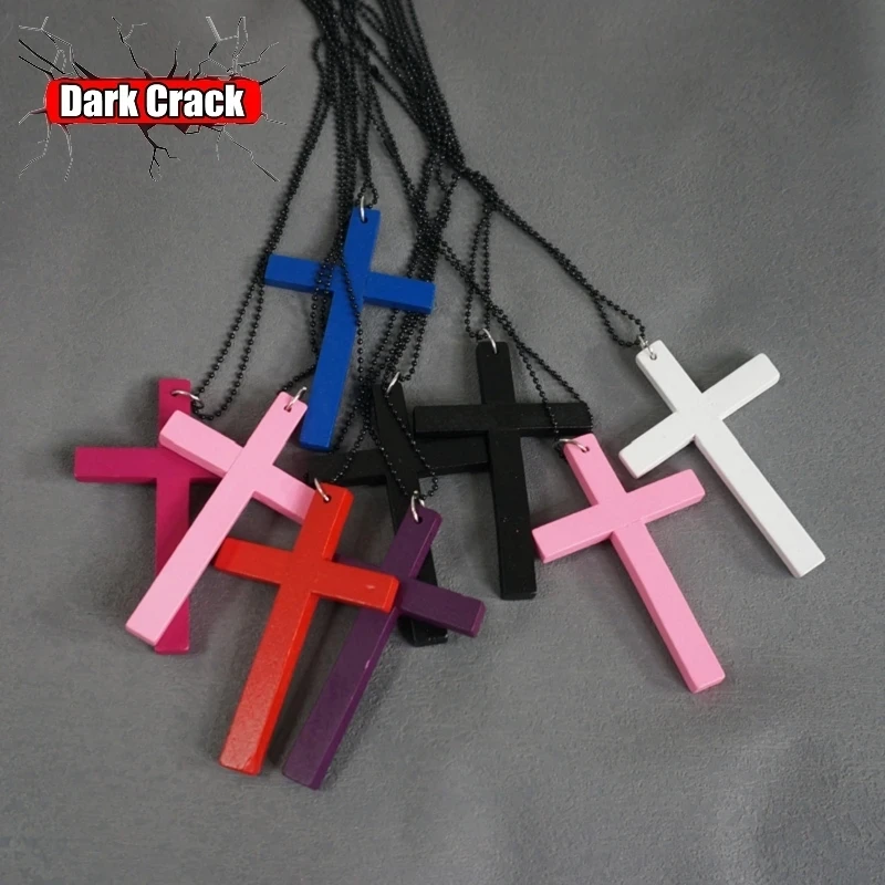 Cross Necklace Pendant Woman Gothic Punk Spicy Girl Harajuku Y2k Millennium Decorative Jewelry Retro Versatile Street Style