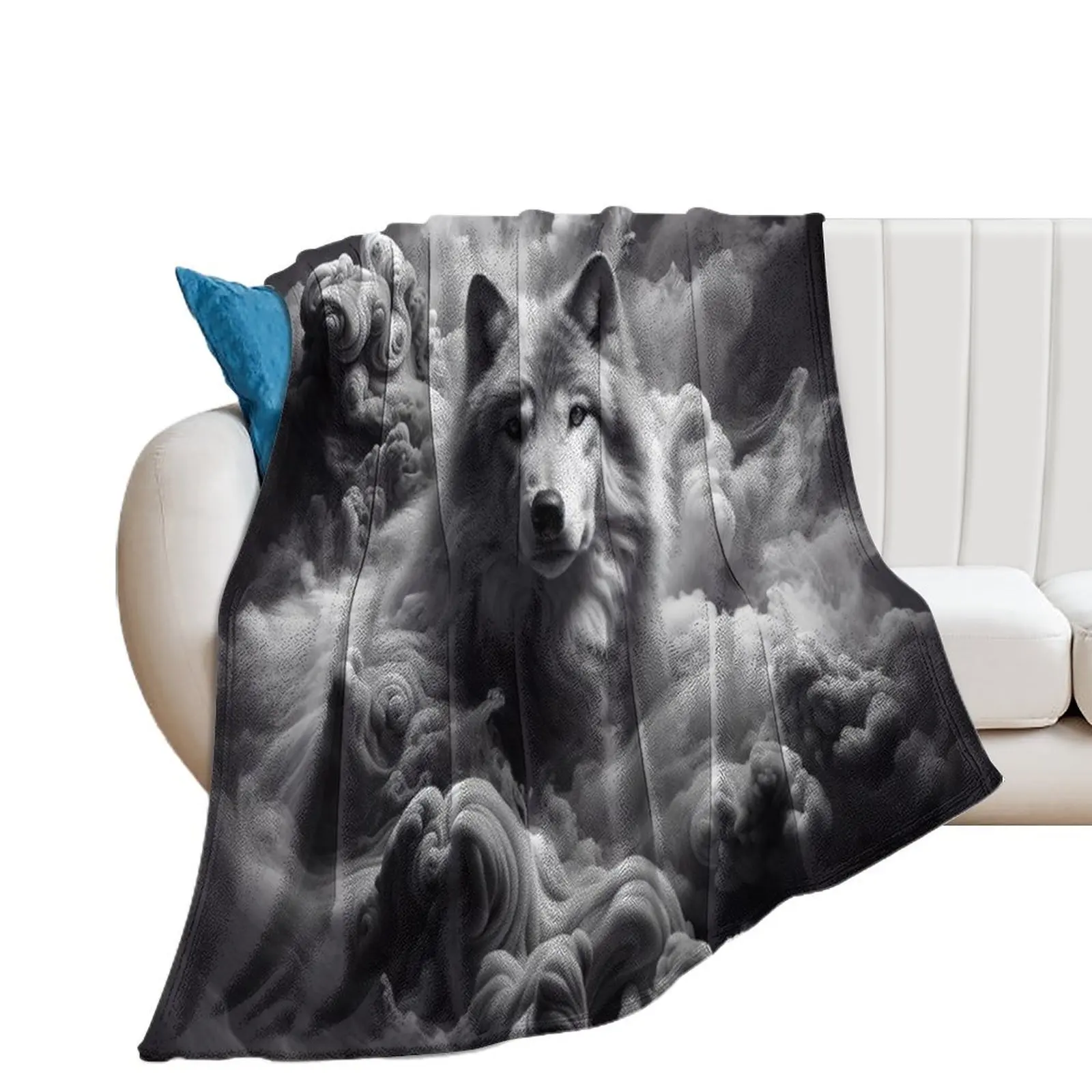 Wolf Throw Blanket Large For Decorative Sofa Blankets