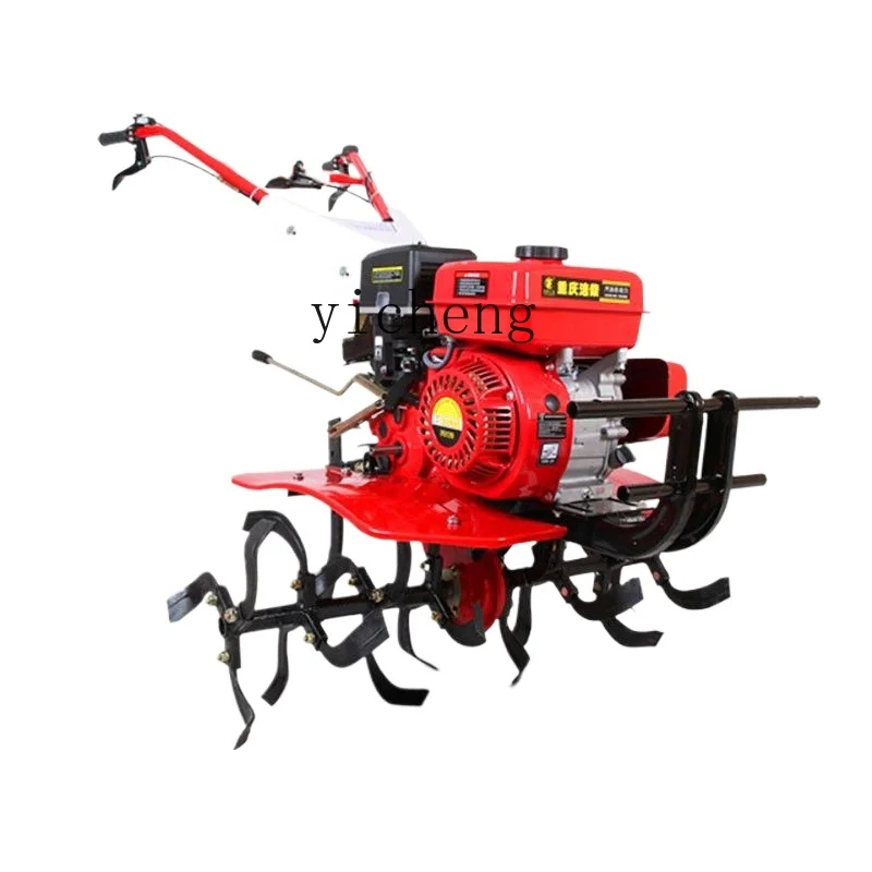 

ZK new micro tiller multifunctional diesel rotary tiller scarifier small weeding ditch ridging cultivated land