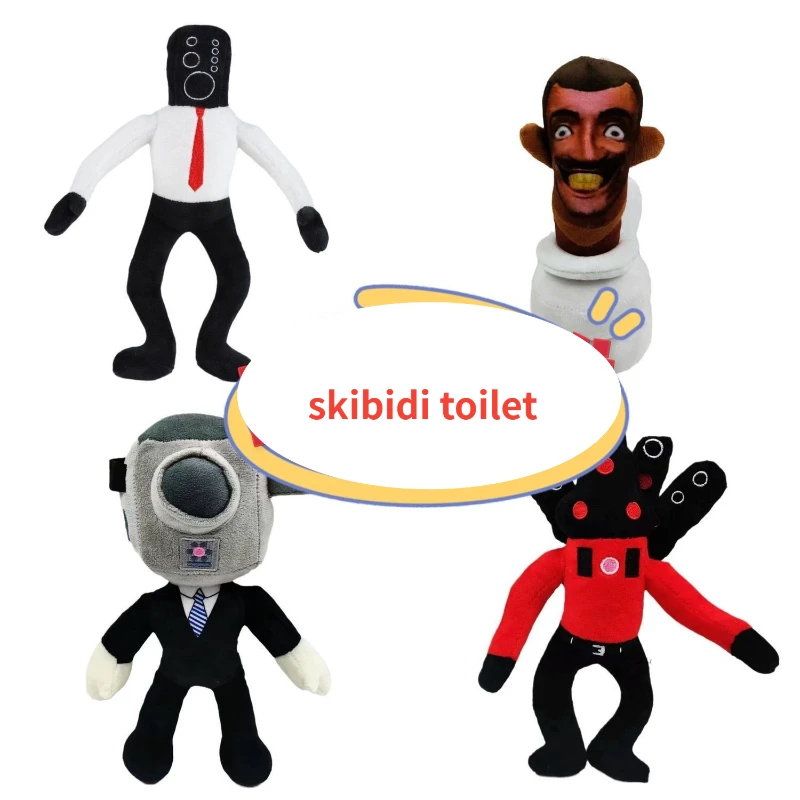 Cartoon Animation Skibidi Toilet Piush Toilet Man Monitor Man Adventure Spoof Horror Plush Toy Doll