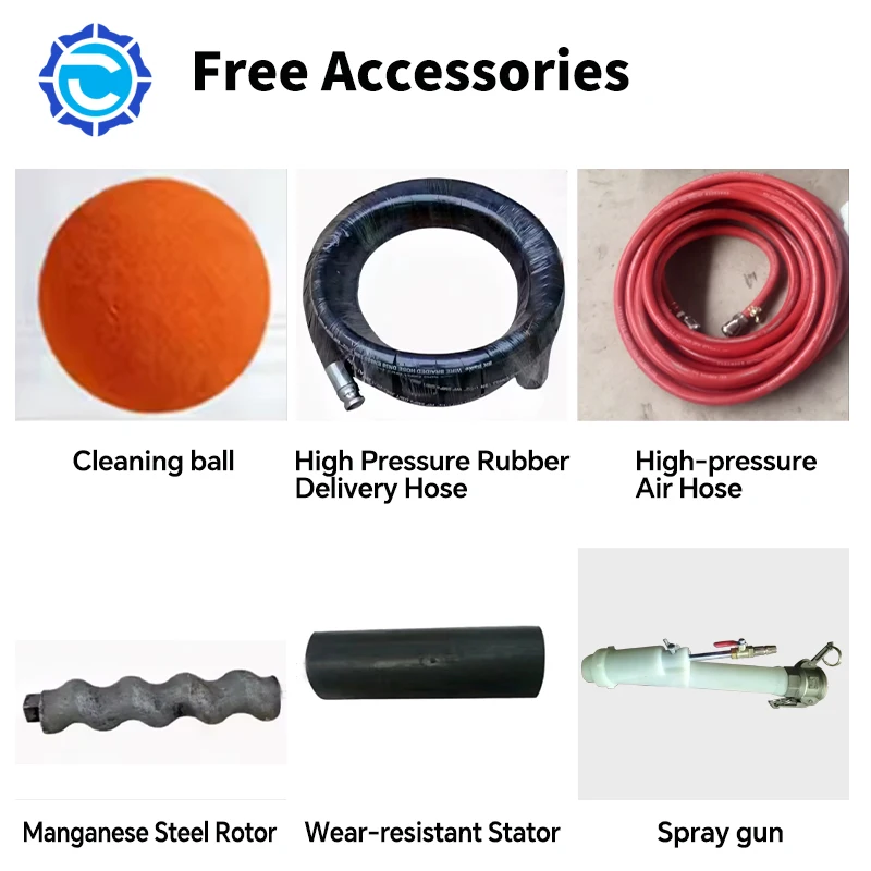 18HP Diesel Cement Mortar Spraying Pump Motor 50m Conveying Height Paint Sprayer Wall Mortar Spraying Commercial Building