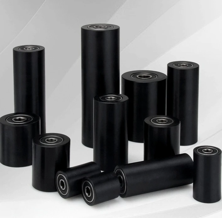 

1 шт. ролик подшипника с резиновым шкивом, износостойкий водонепроницаемый подшипник, тихий роликовый цилиндр, двухосное направляющее колесо