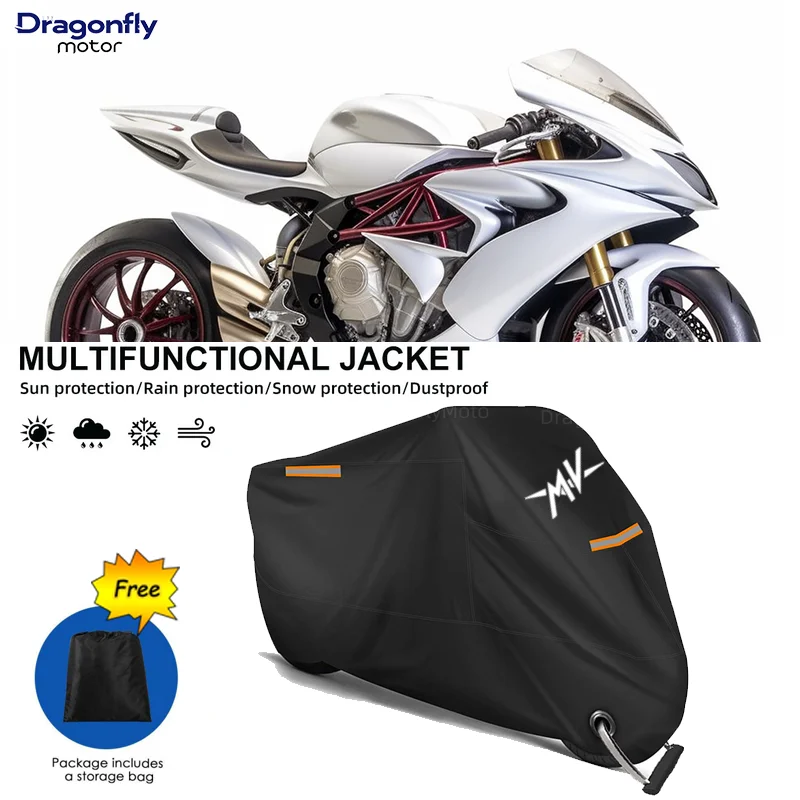 For MV Agusta 675 800 Brutale 800 1000 Turismo Veloce RC Motorcycle Cover Outdoor Waterproof Uv Protector Dustproof Rain Covers