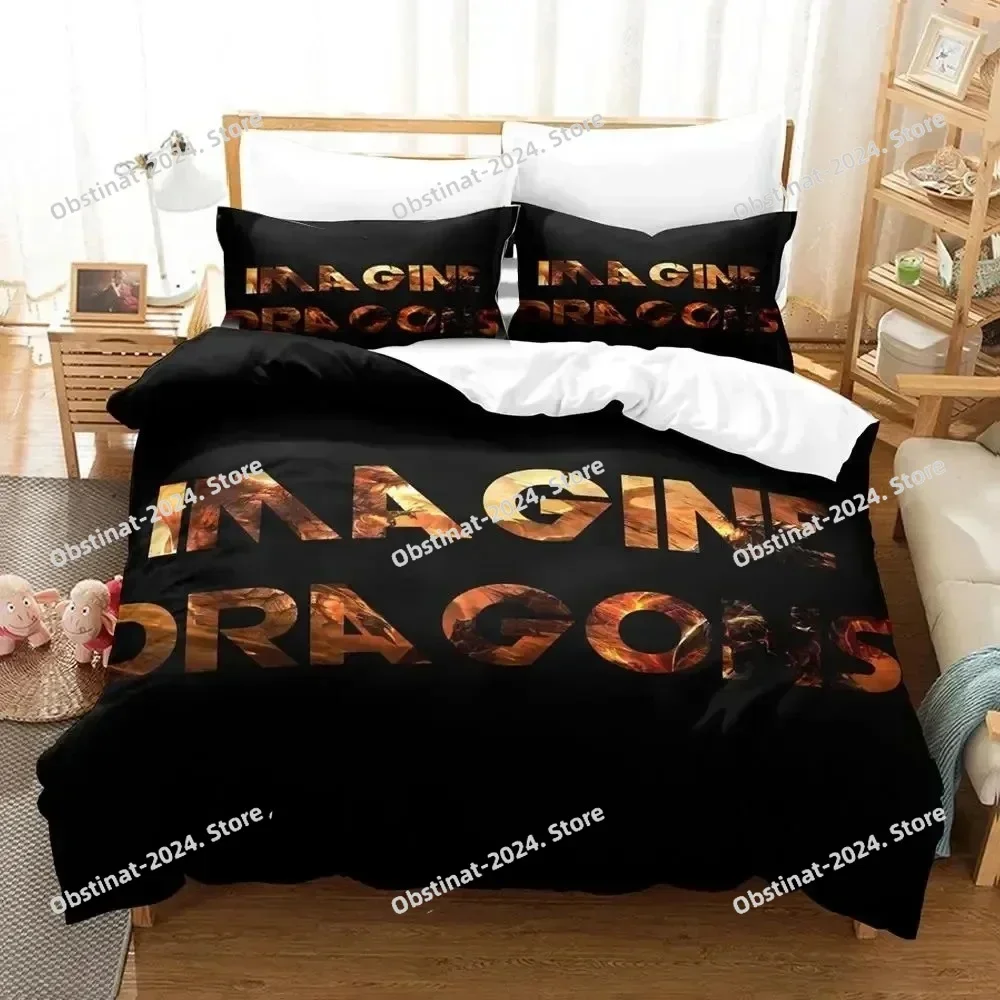 

3D Print Imagine Dragons Album Cover Bedding Set Duvet Cover Bed Set Quilt Cover Pillowcase Comforter king Queen Size Boys Adult