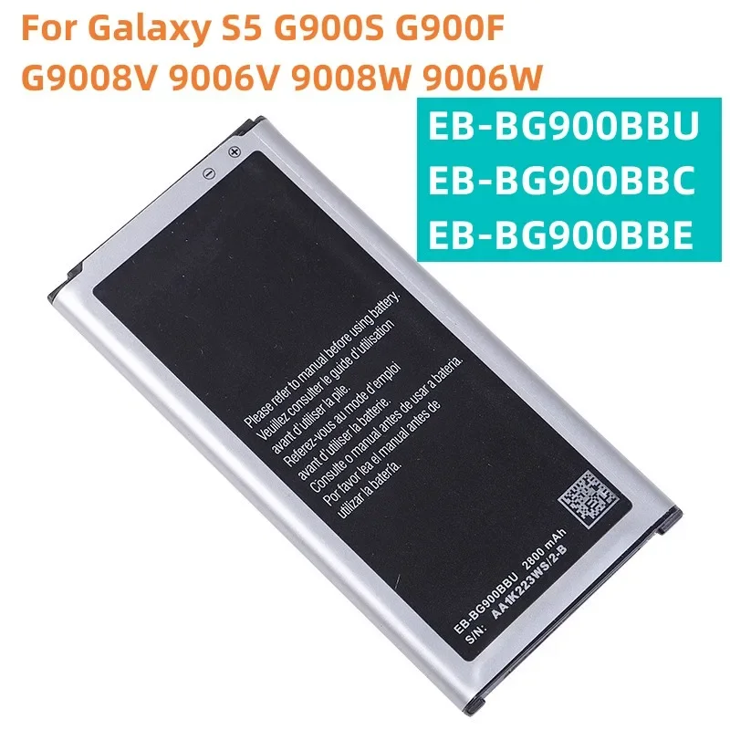 New 2800mAh EB-BG900BBE EB-BG900BBU Battery For Samsung Galaxy s5 S5 900 G900F/S/ I G900H 9008V 9006V 9008W NO NFC