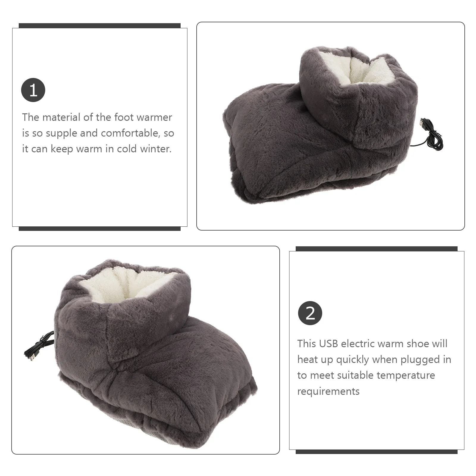 

1Set Warm Foot Pad USB Electric Foot Warmer for Home Office Dorm Use Fast Heating Winter Feet Warmer Comfortable Supple Heating