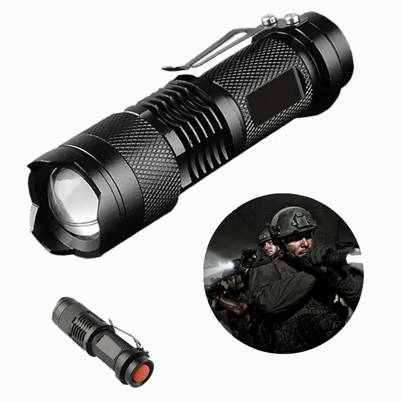 Portable LED Waterproof Tactical Flashlights  Camping Lamps 3-Mode Handheld Powerful LED Torch Light Lanterns Self Defense