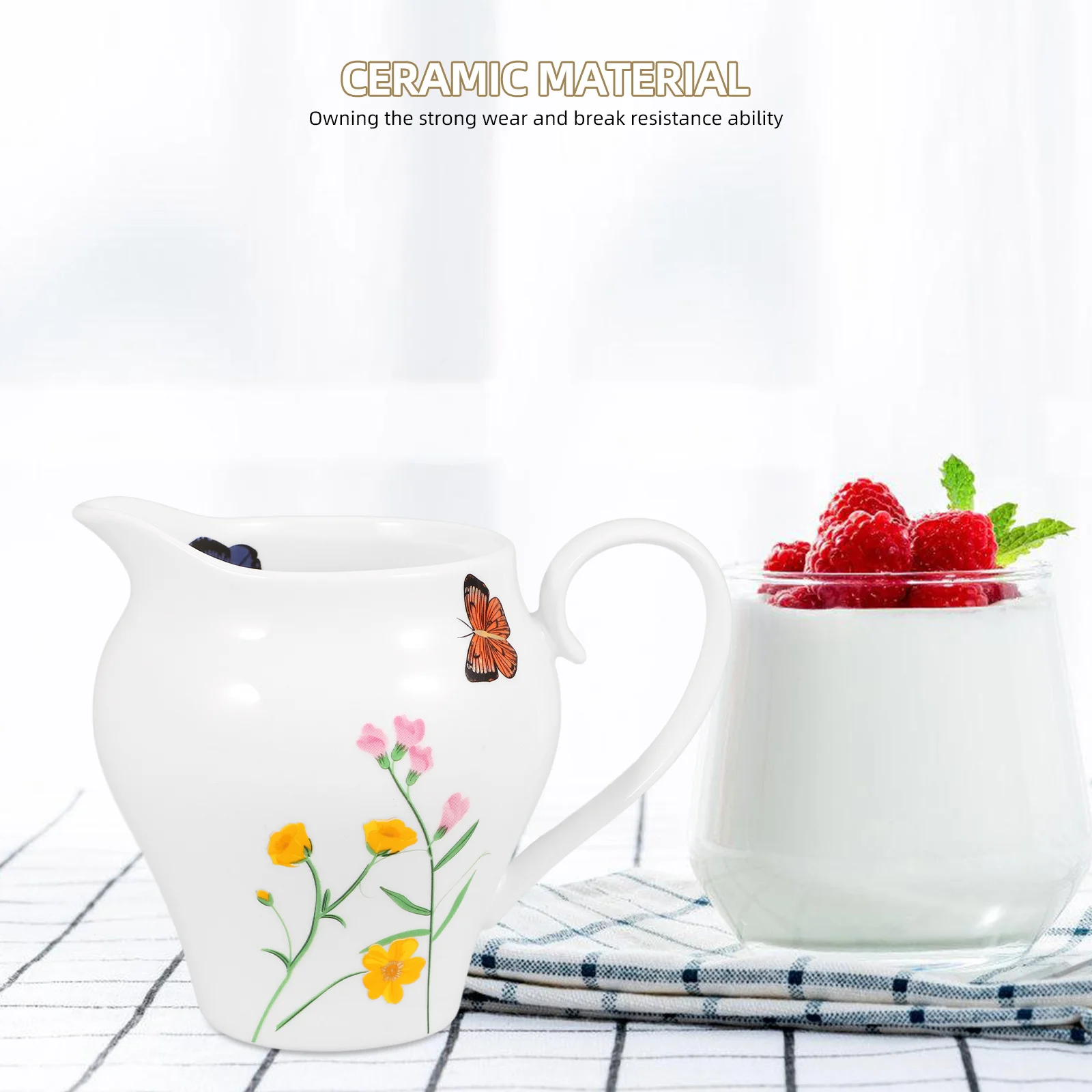 

Ceramic Milk Jug Stable Safe Material Versatile Design Frothing Pouring Stylish Surface Home Restaurant Coffee Bar Supplies