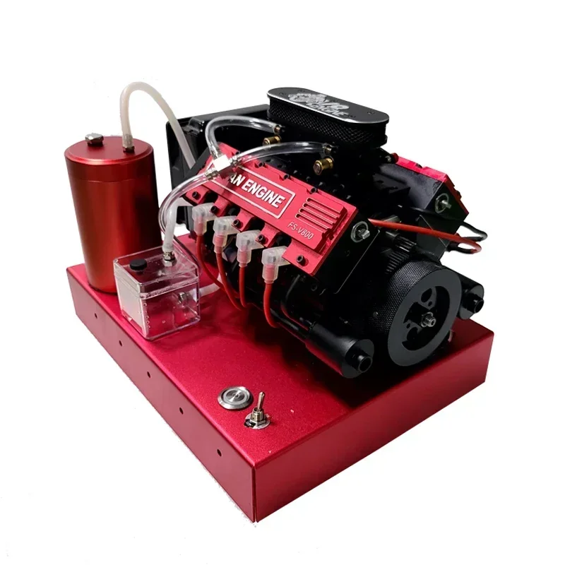 V8 Engine Model Methanol Version Gasoline Version V8 Mini Engine Model FS-V800 Complete Set of Finished Metal Toy Gifts