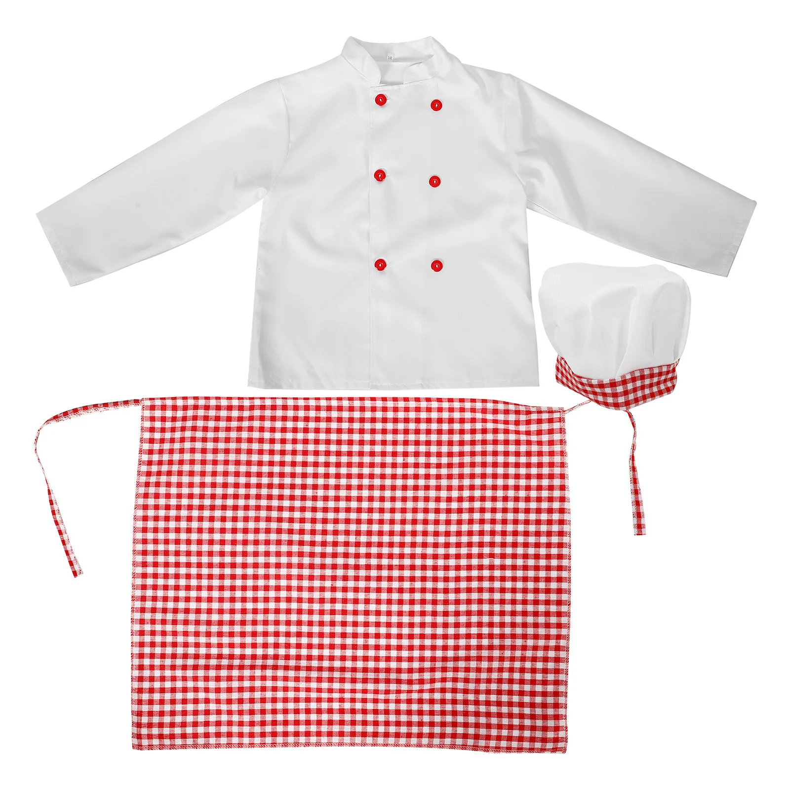 

1Set Kids Chef Role Play Costume Cooking Coat Chef Hat Apron Children Cosplay Clothing for Baking Kitchen Activities