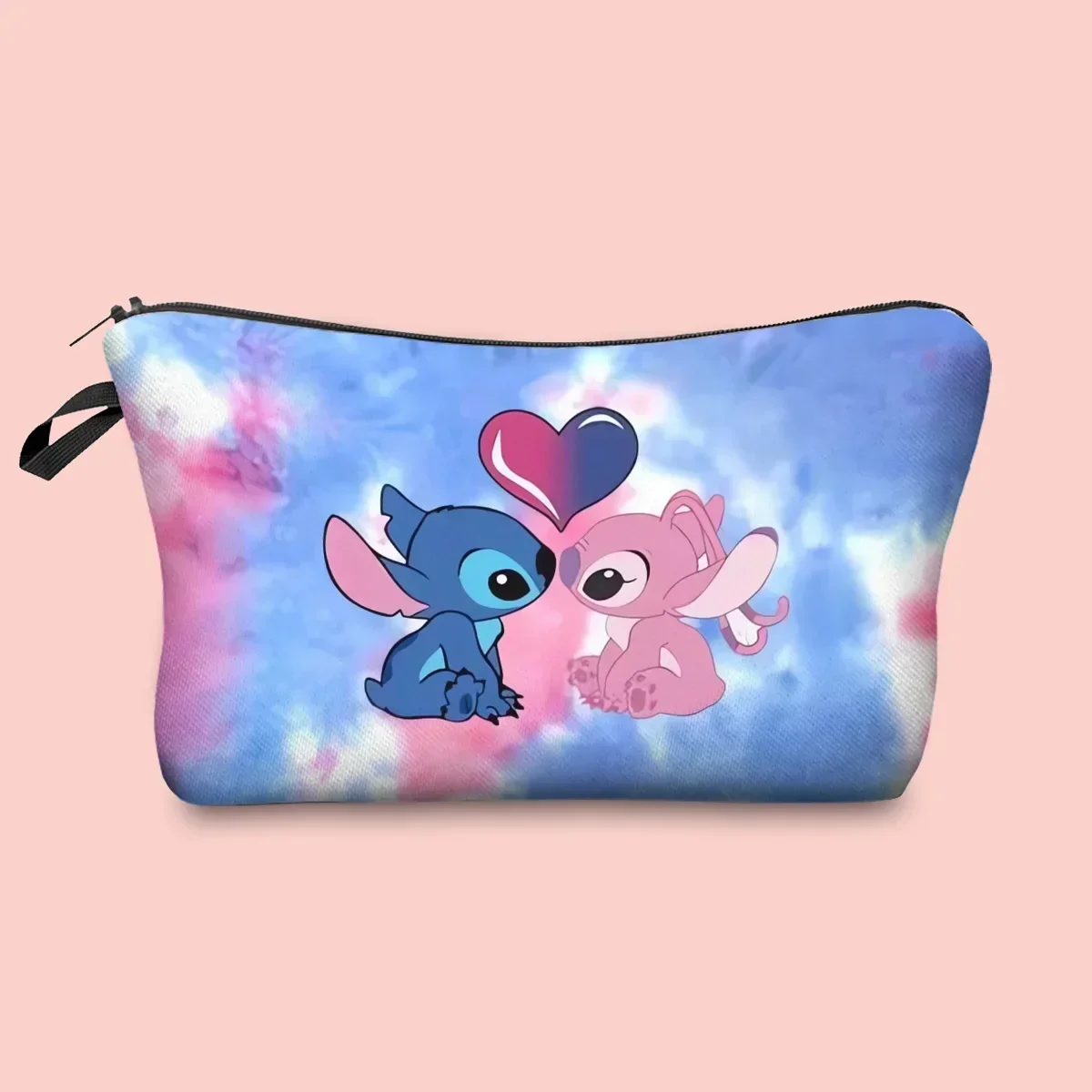 Bolsa de maquillaje de Anime Disney Stitch, bolsa de cosméticos de dibujos animados Kawaii, bolsas de lavado de gran capacidad, estuche para lápices, regalos para niñas y mujeres