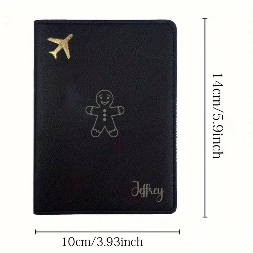 Personalized Name Aesthetic Embossed Leather Passport Cover, Ideal Holiday Travel Gift for Family Members