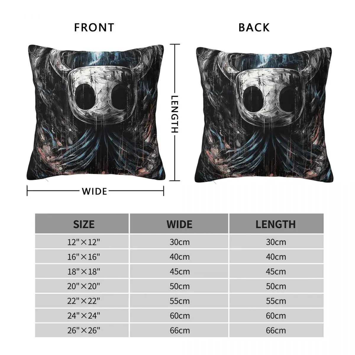 Hollow Knight Void Wanderer Pillowcase Polyester Linen Velvet Pattern Zip Decor Pillow Case Car Cushion Cover