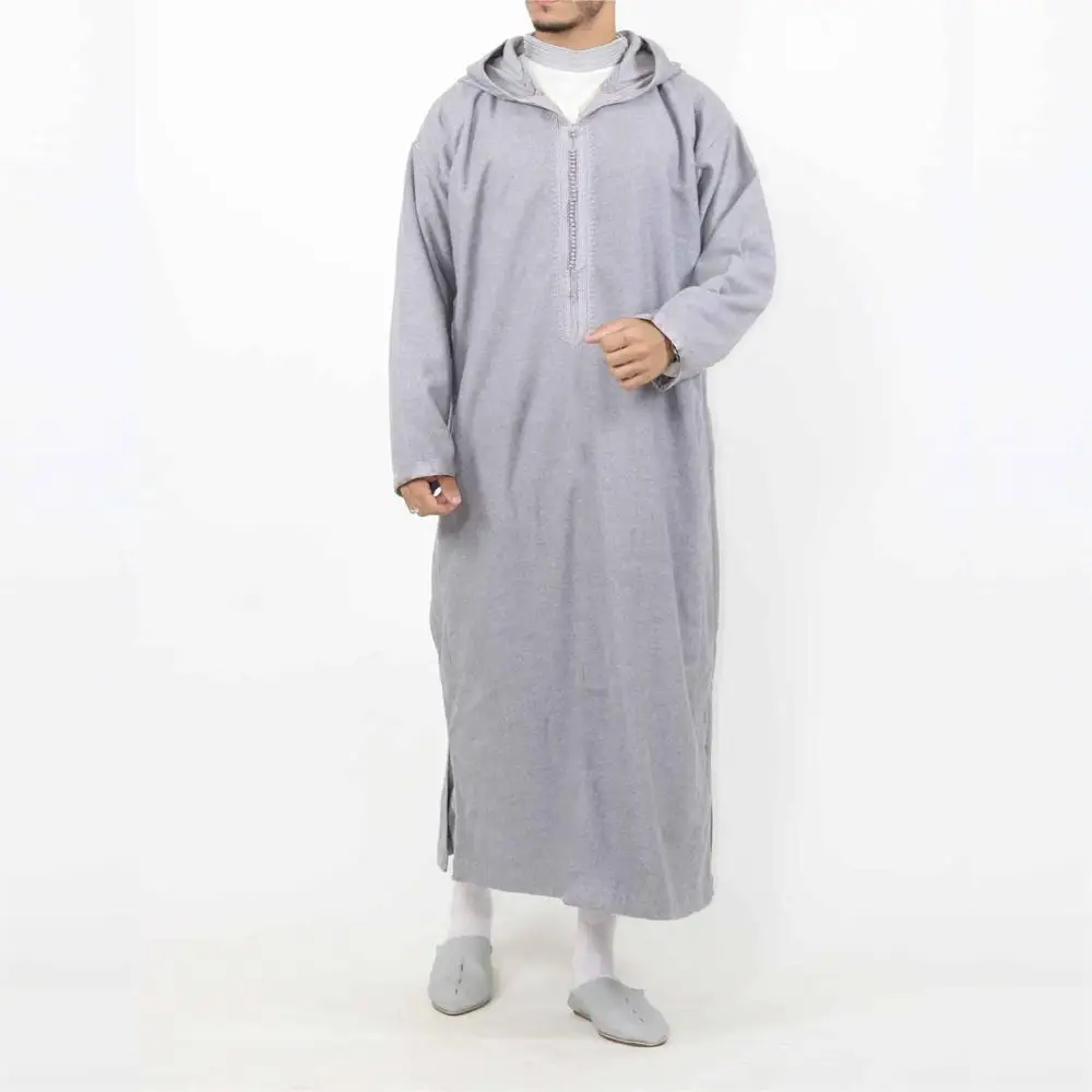 

Arabian Sle Long Hooded Men's irt Dubai Robe Simple Design Casual Ethnic Clothing Middle-aged Men's Other Material 00%