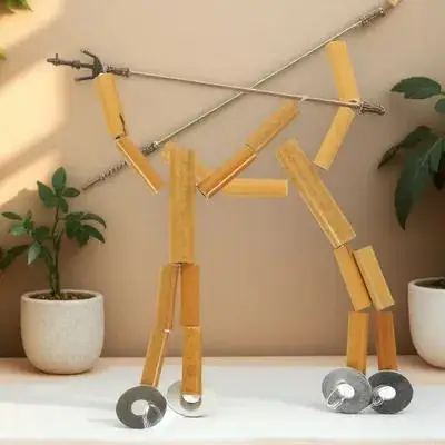 2 أكياس دمية من الخيزران DIY تجميع الدمى اليدوية الحرفية للأطفال التفاعل بين الوالدين والطفل لتقوم بها بنفسك عدة ألعاب أطفال