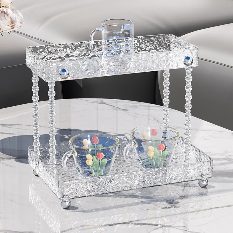 

Bathroom Counter Organizer Snack Fruit Serving Tray Makeup Organizer For Tabletop Office Kitchen Coffee Table Living Room