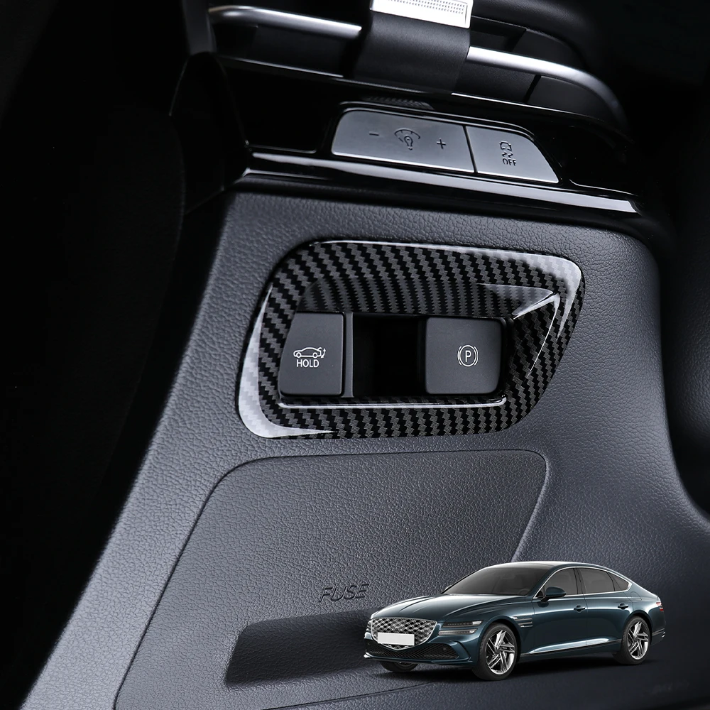 

For Genesis G80 RG3 2025 2026 Electronic Brake Cover Trim EPB Auto Hold Switch Button Control Panel Set Accessories LHD