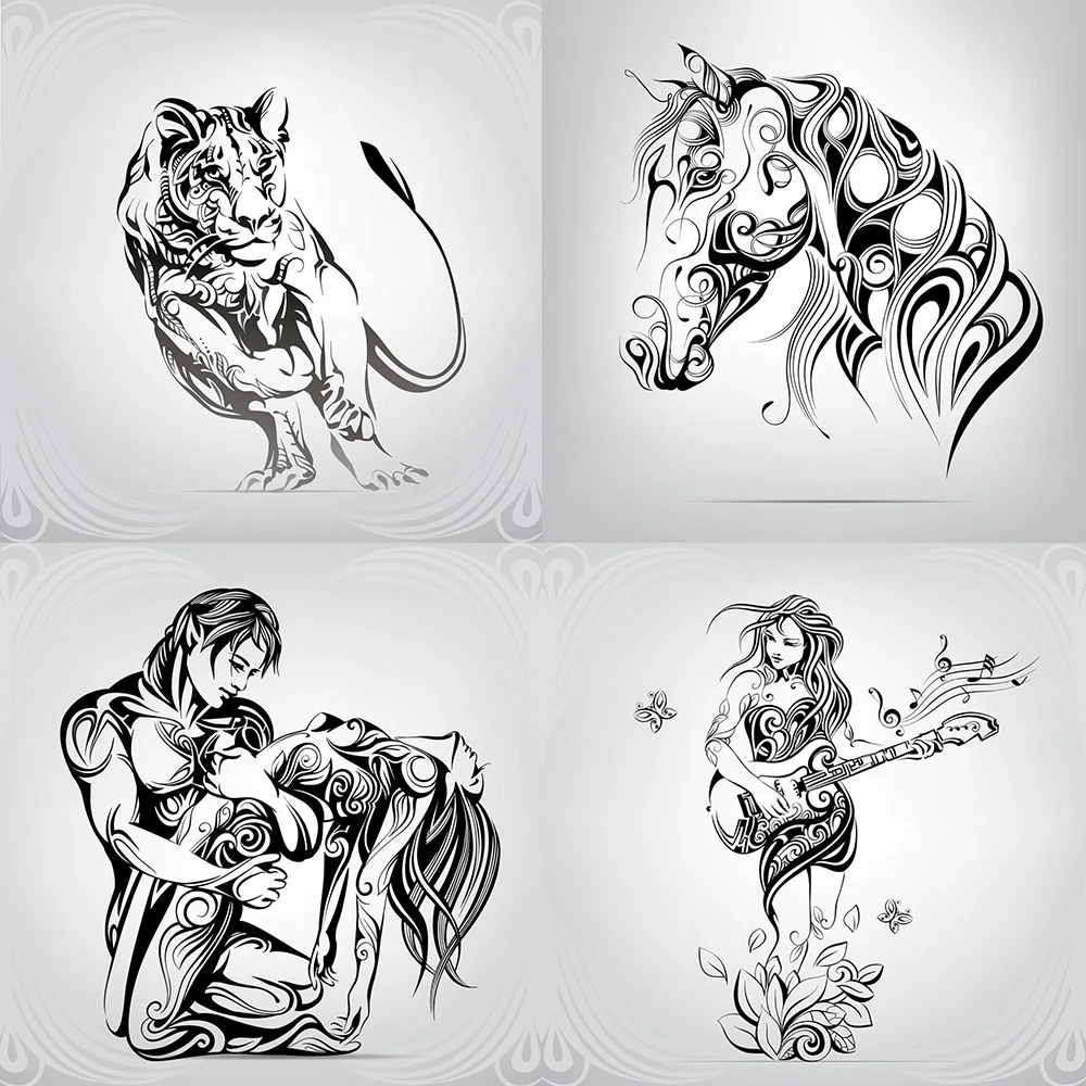 Artistic Animals | Artistic Girls Clear Stamps Scrapbooking/Card Making/Album Decorative Silicone Seals Crafts Rubber stamp