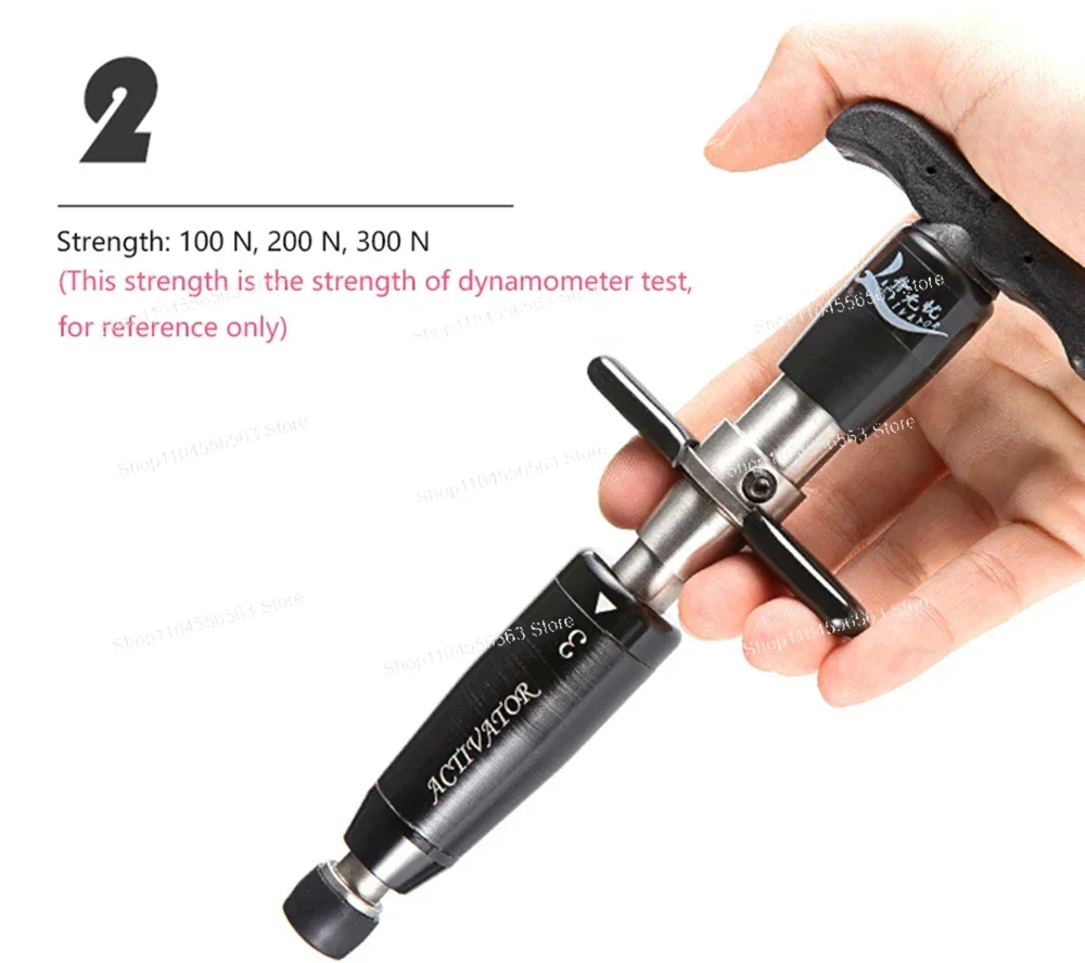 أداة جديدة لضبط العلاج بتقويم العمود الفقري، أدوات تصحيح العمود الفقري، مسدس العلاج بتقويم العمود الفقري، تعديل العمود الفقري، رأس واحد #4